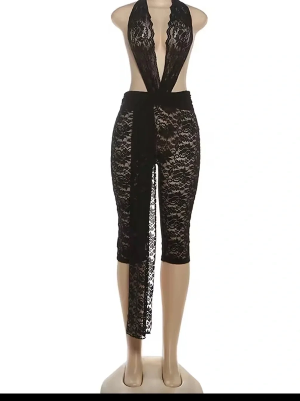 Black Lace Plunge set - Picture 3 of 4